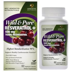 Wild and Pure Resveratrol - 500mg by Natures Answer for Unisex - 60 Count Capsules