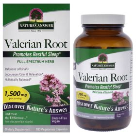 Valerian Root - 1500mg by Natures Answer for Unisex - 180 Count Capsules